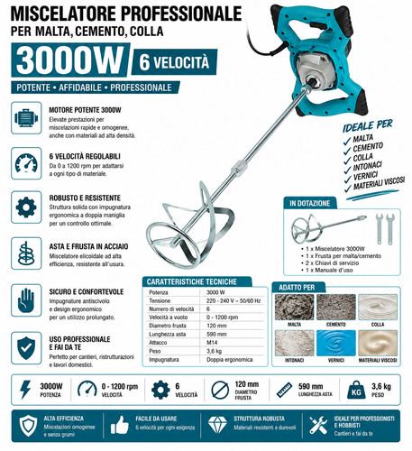 Miscelatore professionale per - miscelatore,